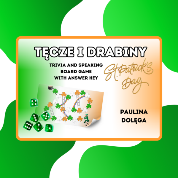 Tęcze i Drabiny - Trivia and Speaking Board Game - St. Patrick's Day